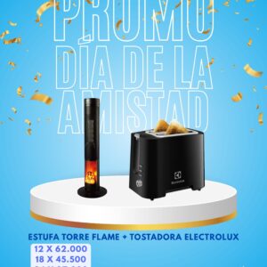 Estufa Torre Flame + Tostadora Electrolux