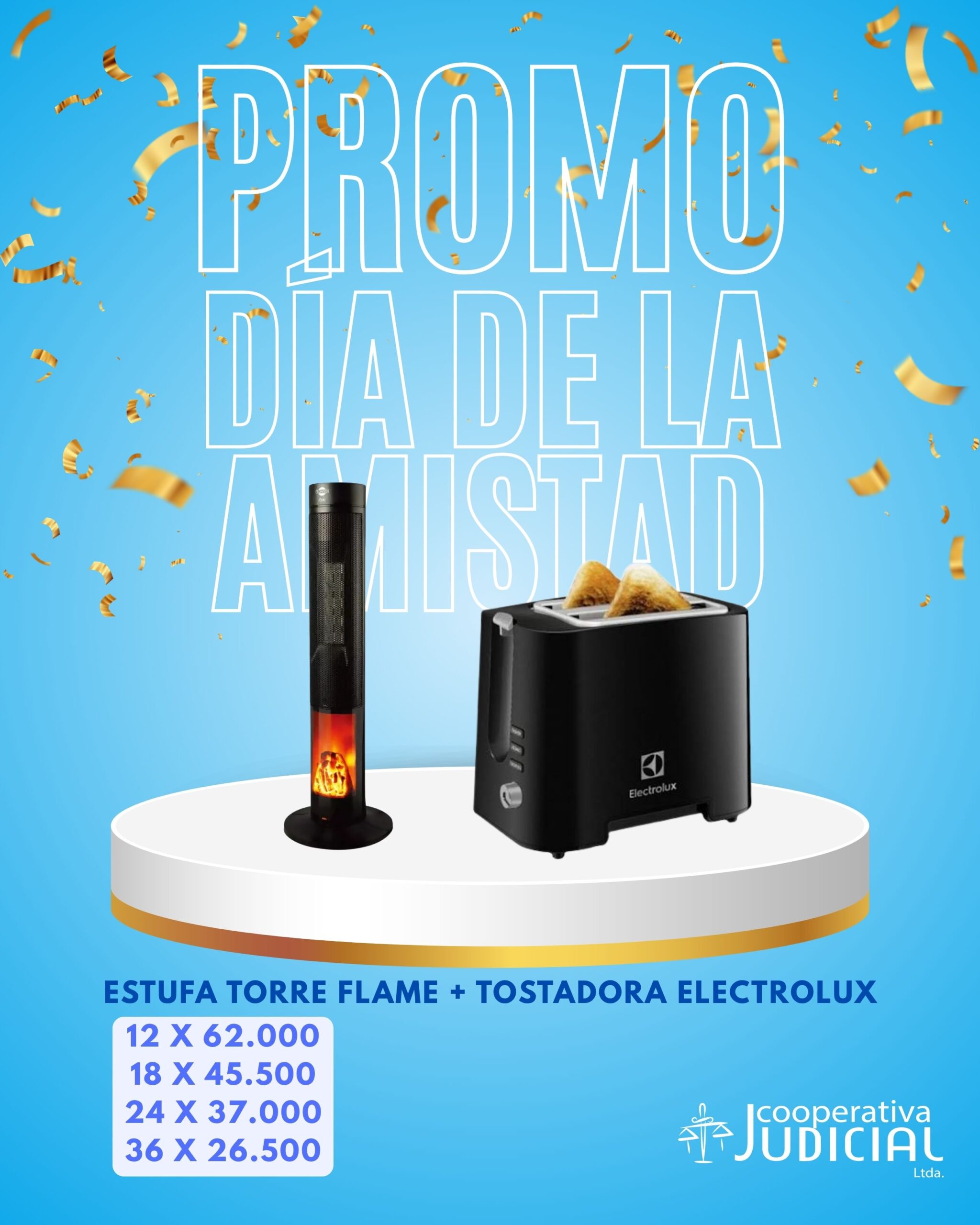 Estufa Torre Flame + Tostadora Electrolux