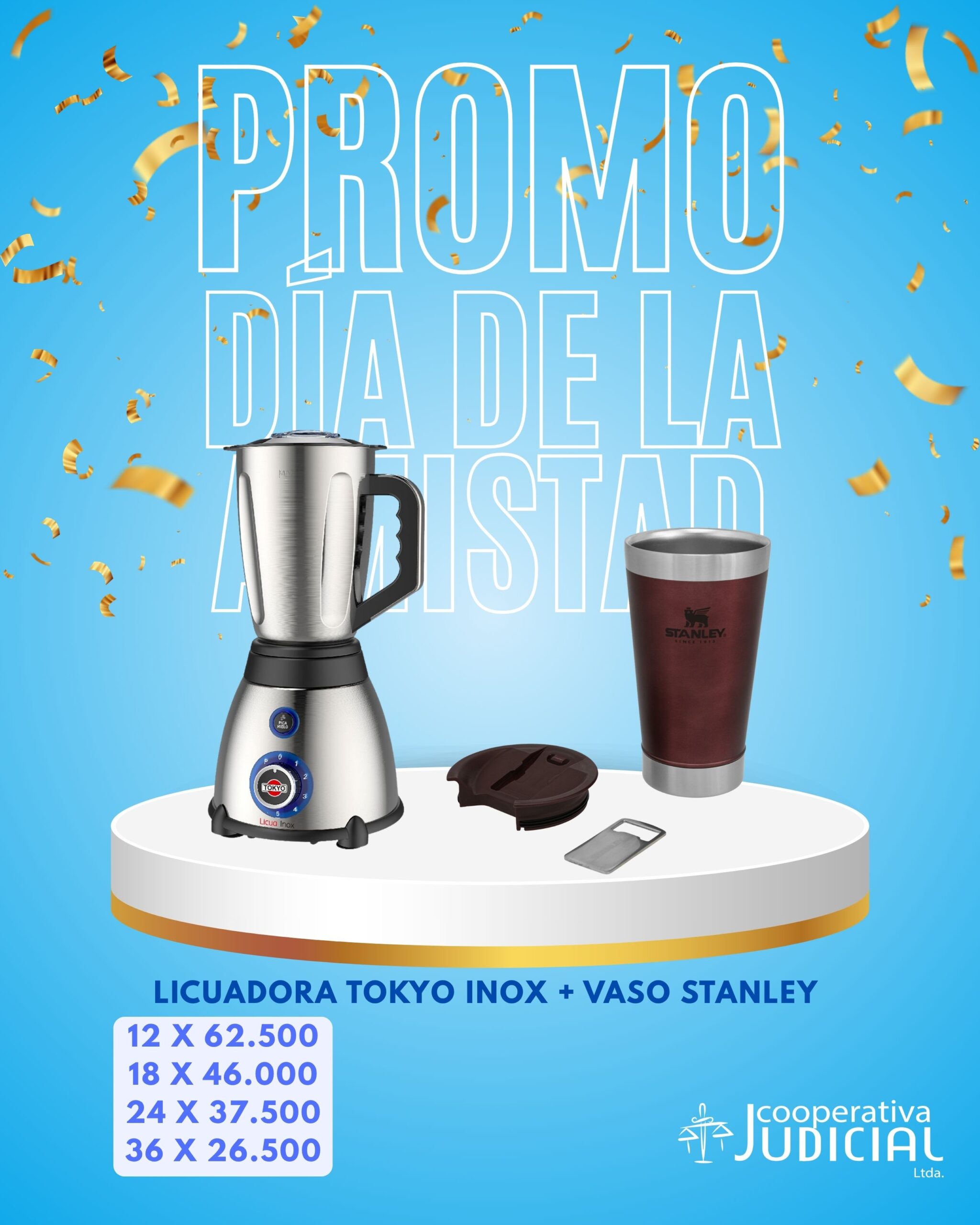 Licuadora Tokyo Inox + Vaso Stanley