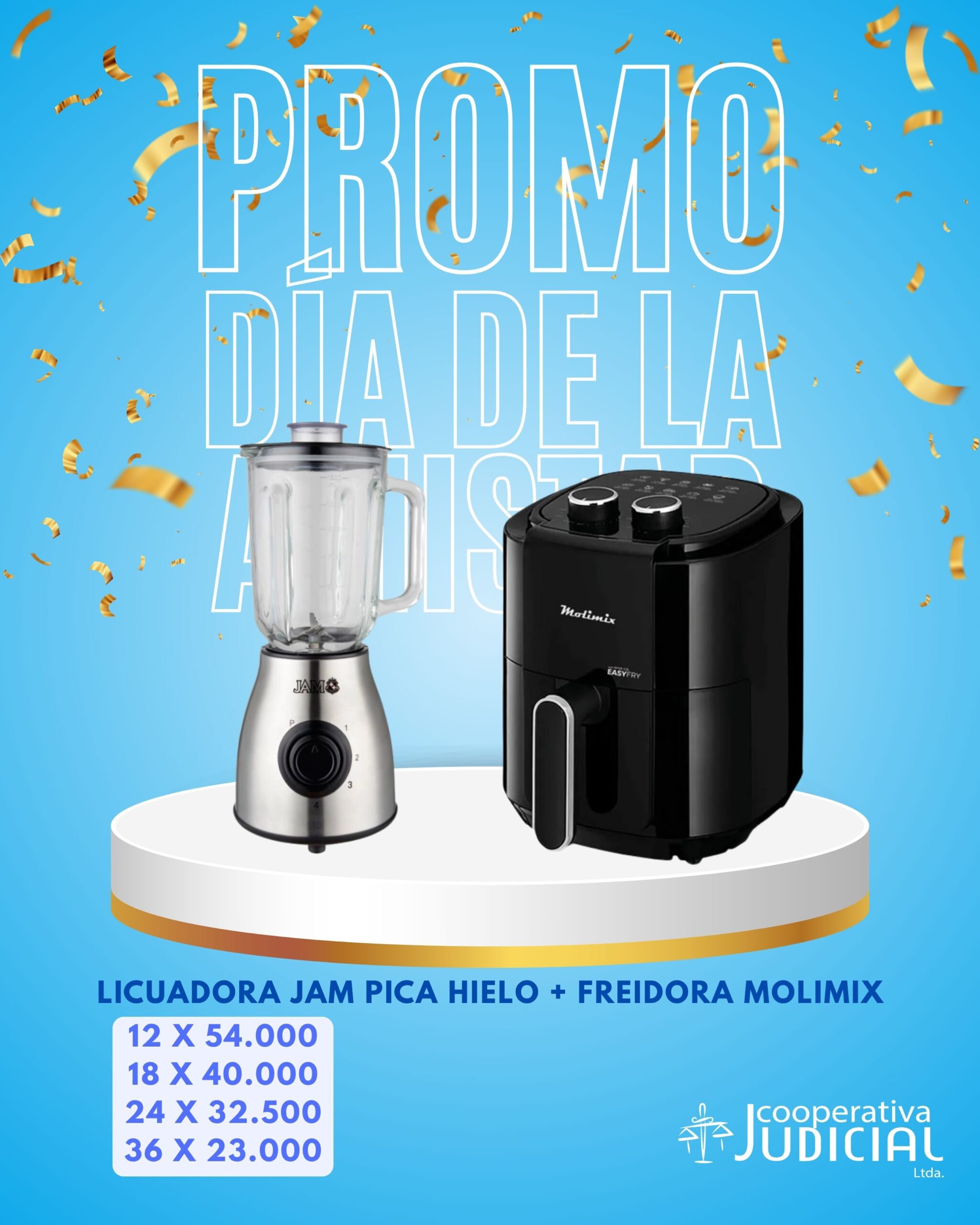 Licuadora Jam Pica Hielo + Freidora Molimix