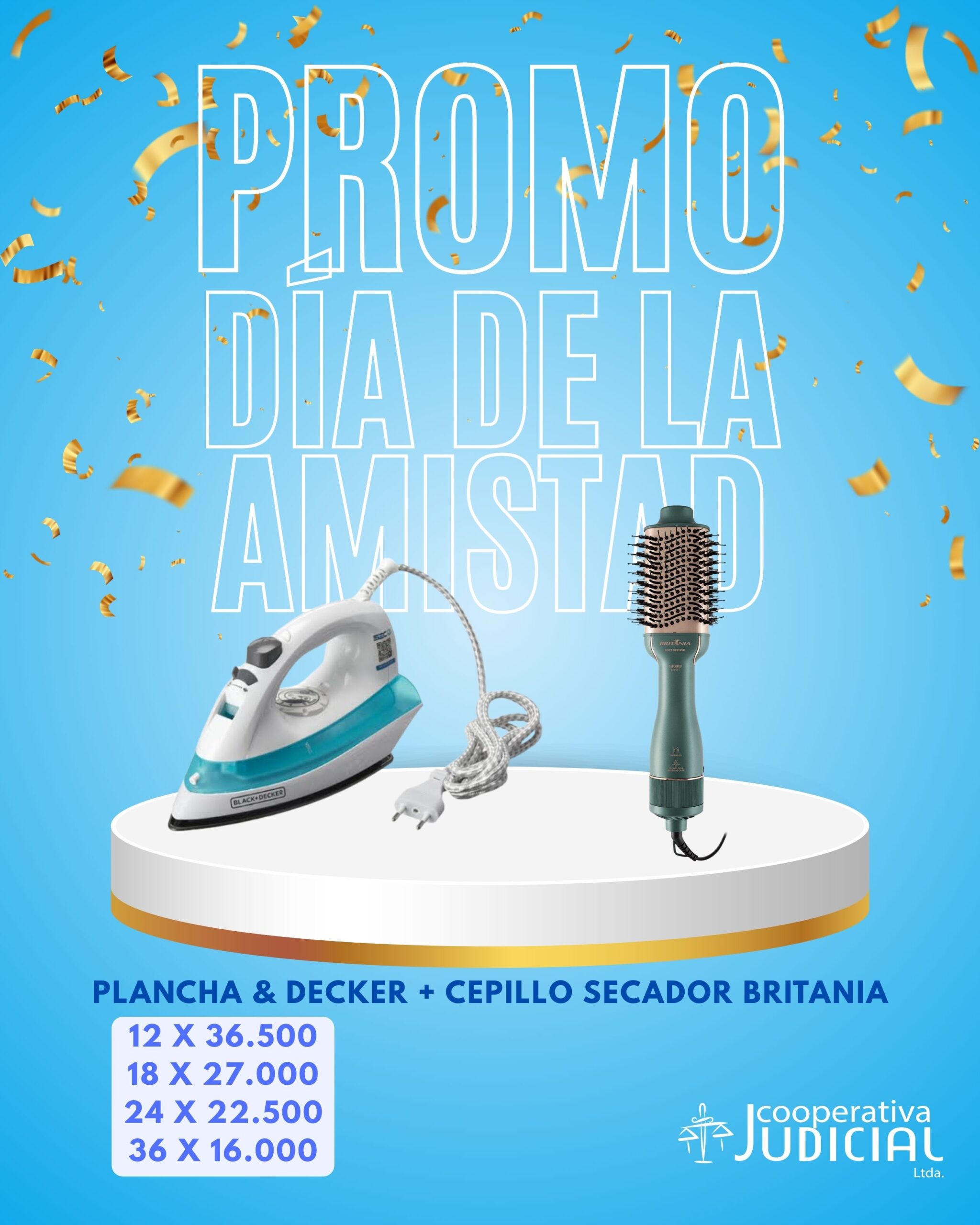 Plancha Black + Decker + Cepillo Secador Britania